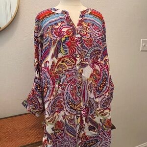 Fig and Flower Multicolor Paisley Tunic